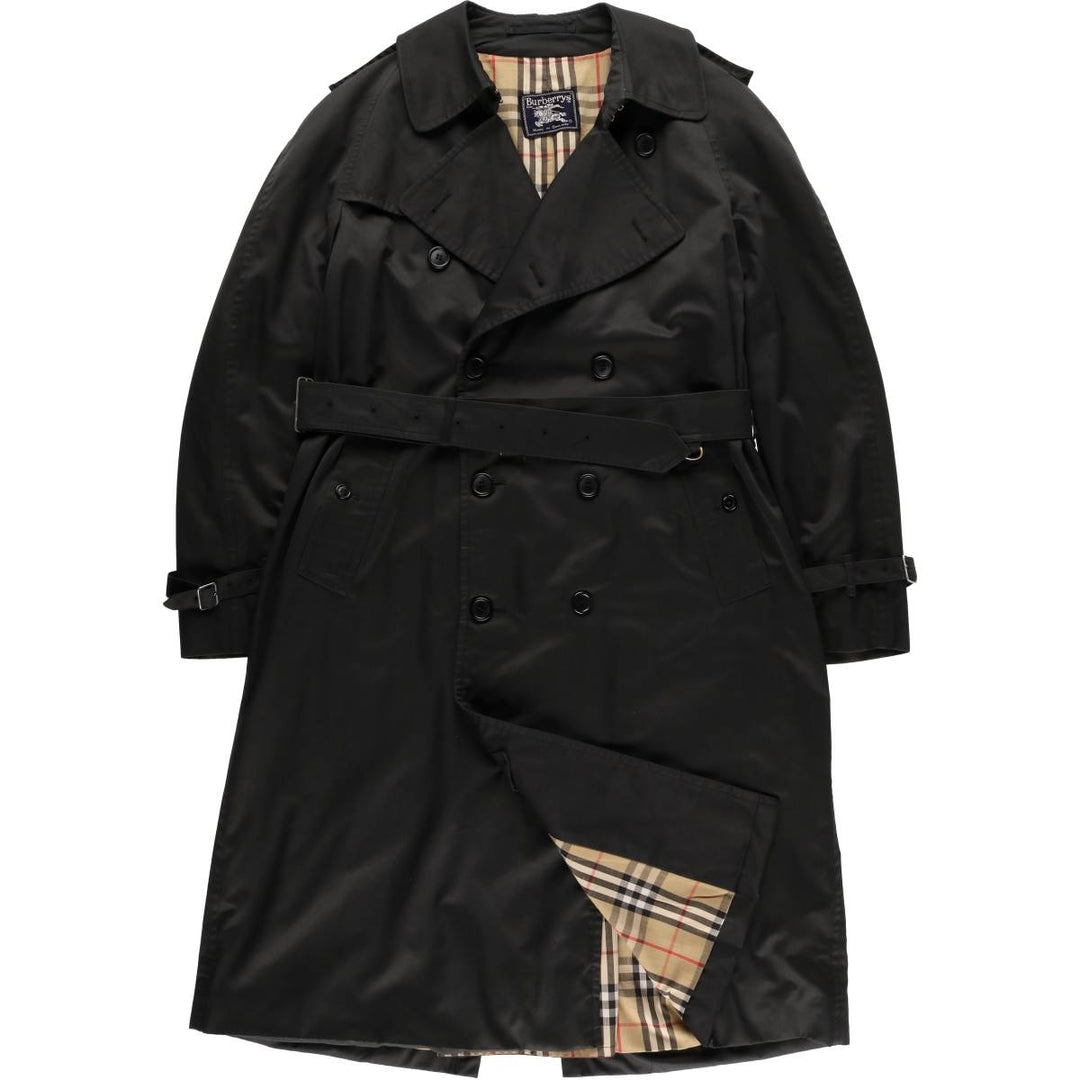 Vintage Burberry trench coat from the 1970'S to 1980s, made in England, size L. polyester black type Vintage Second Hand