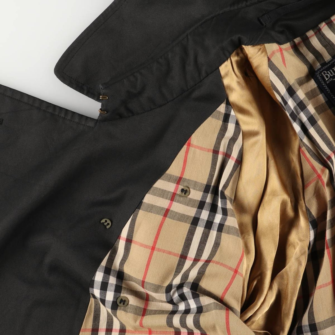 Vintage Burberry trench coat from the 1970'S to 1980s, made in England, size L. polyester black type Vintage Second Hand