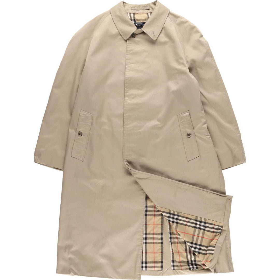 Burberry's Balmacaan Coat, Made in England, Men's XL Size cotton Beige type Vintage Second Hand