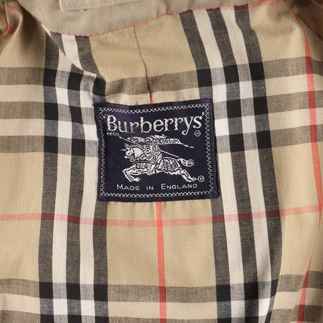Burberry's Balmacaan Coat, Made in England, Men's XL Size cotton Beige type Vintage Second Hand