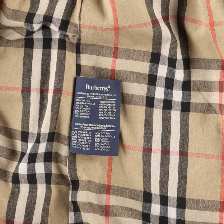 Burberry's Balmacaan Coat, Made in England, Men's XL Size cotton Beige type Vintage Second Hand