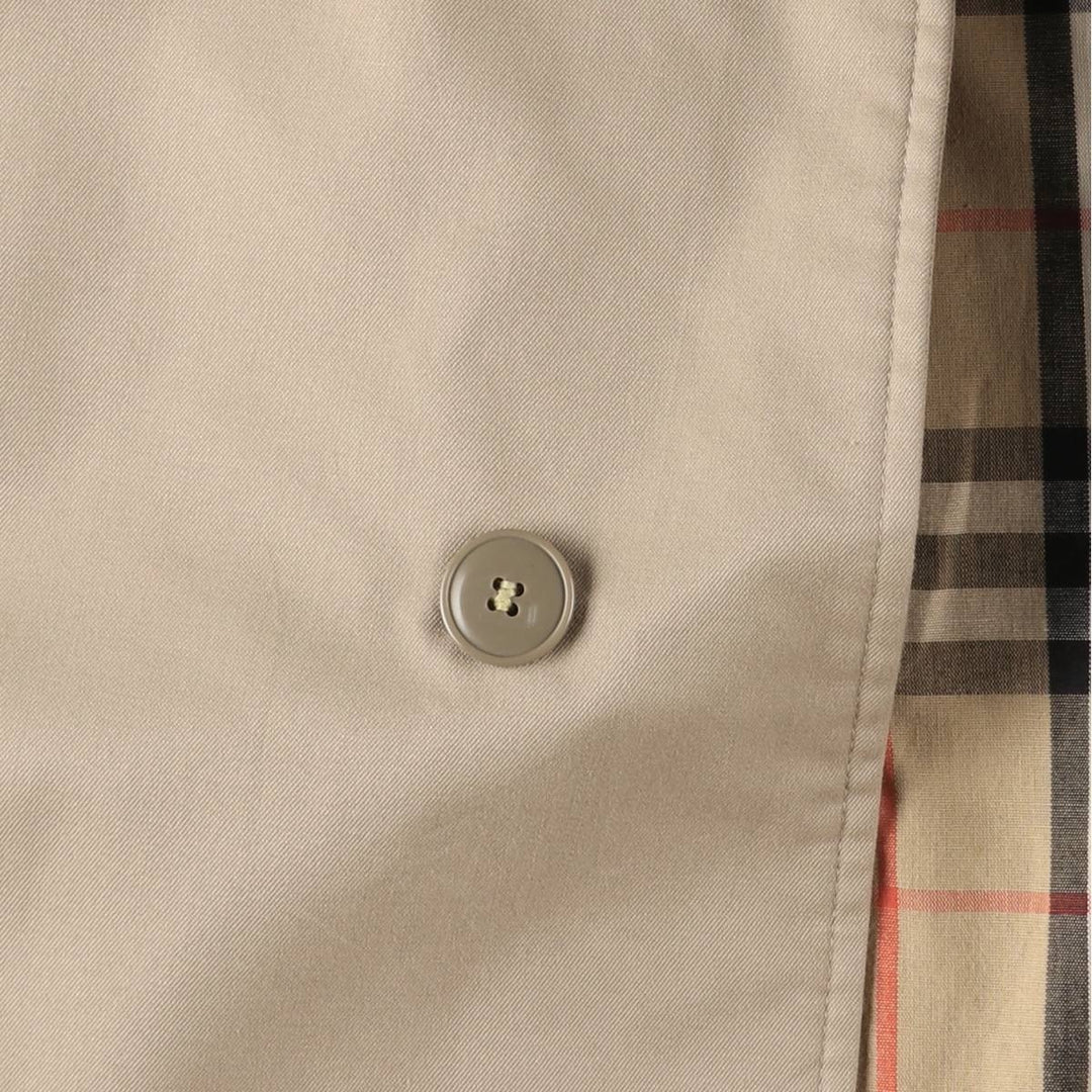 Burberry's Balmacaan Coat, Made in England, Men's XL Size cotton Beige type Vintage Second Hand