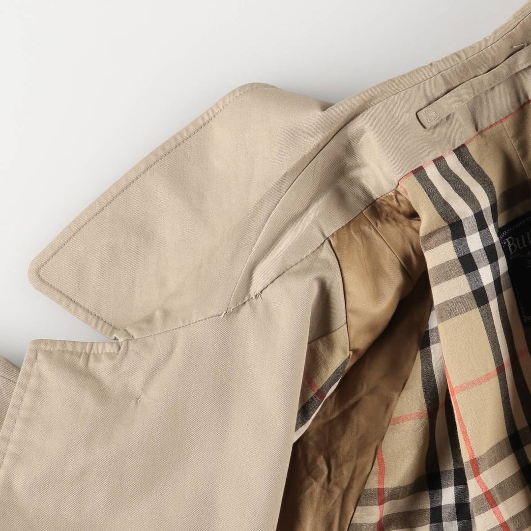 Burberry's Balmacaan Coat, Made in England, Men's XL Size cotton Beige type Vintage Second Hand