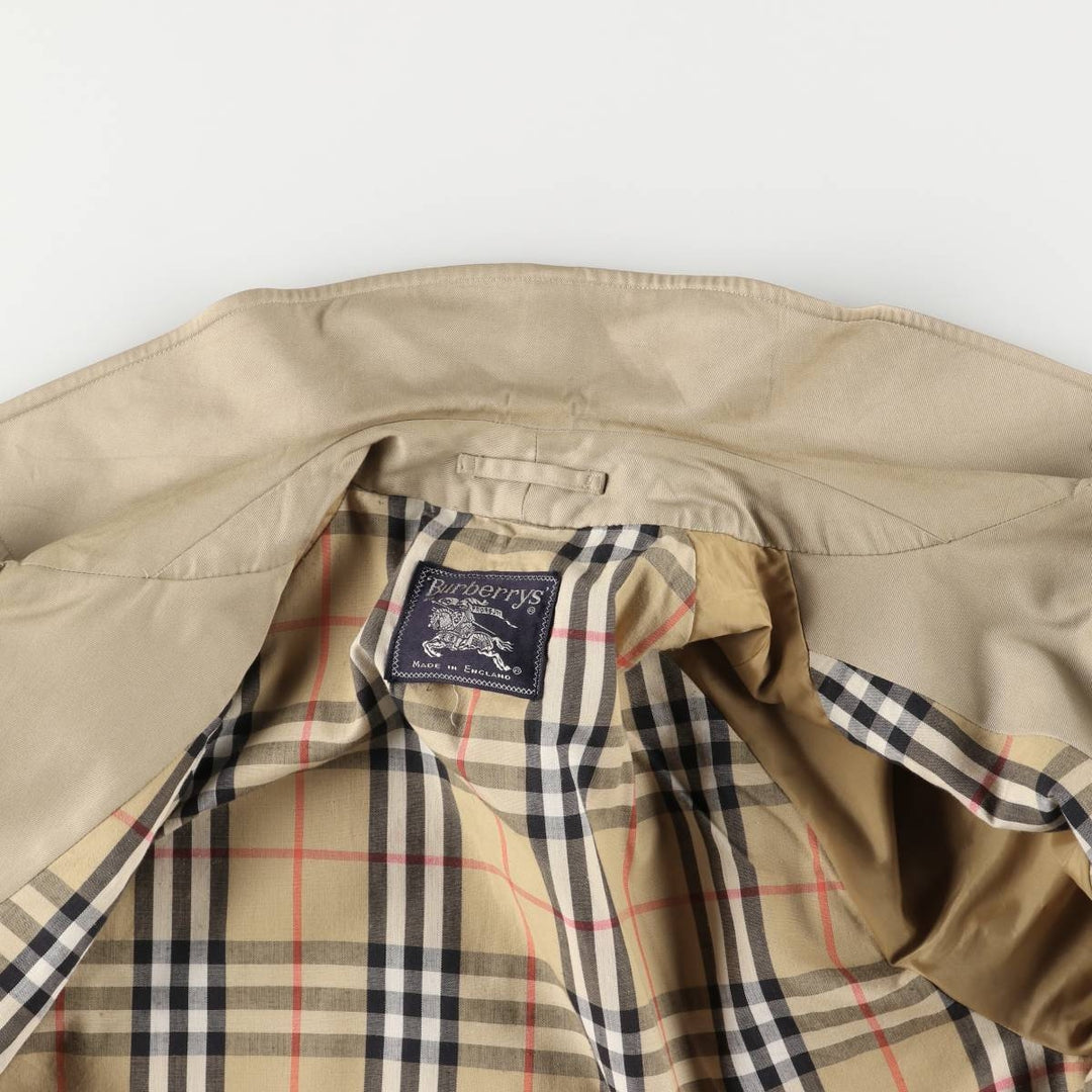 Vintage Burberry Balmacaan coat from the 1970'S to 1980s, made in England, size L. polyester Beige type Vintage Second Hand