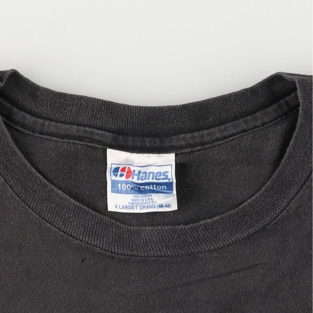 90'S Hanes Dire Straits on Every Street North American Tour 1992 Blue Tag Band T-Shirt, Made in USA cotton black type Vintage Second Hand