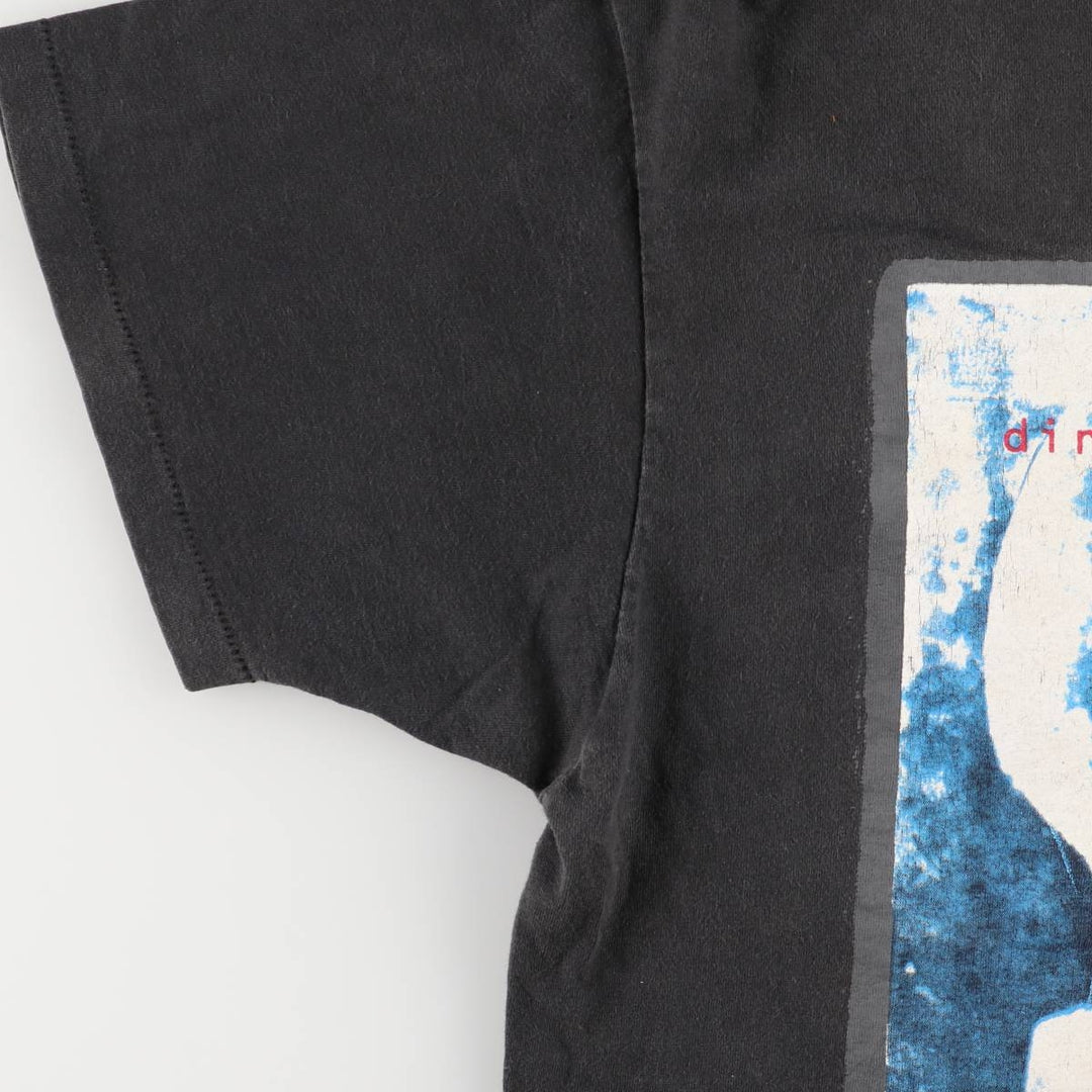 90'S Hanes Dire Straits on Every Street North American Tour 1992 Blue Tag Band T-Shirt, Made in USA cotton black type Vintage Second Hand