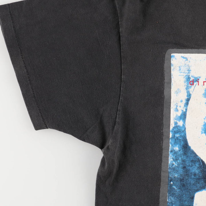 90'S Hanes Dire Straits on Every Street North American Tour 1992 Blue Tag Band T-Shirt, Made in USA cotton black type Vintage Second Hand