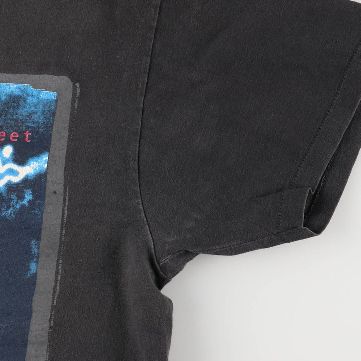 90'S Hanes Dire Straits on Every Street North American Tour 1992 Blue Tag Band T-Shirt, Made in USA cotton black type Vintage Second Hand