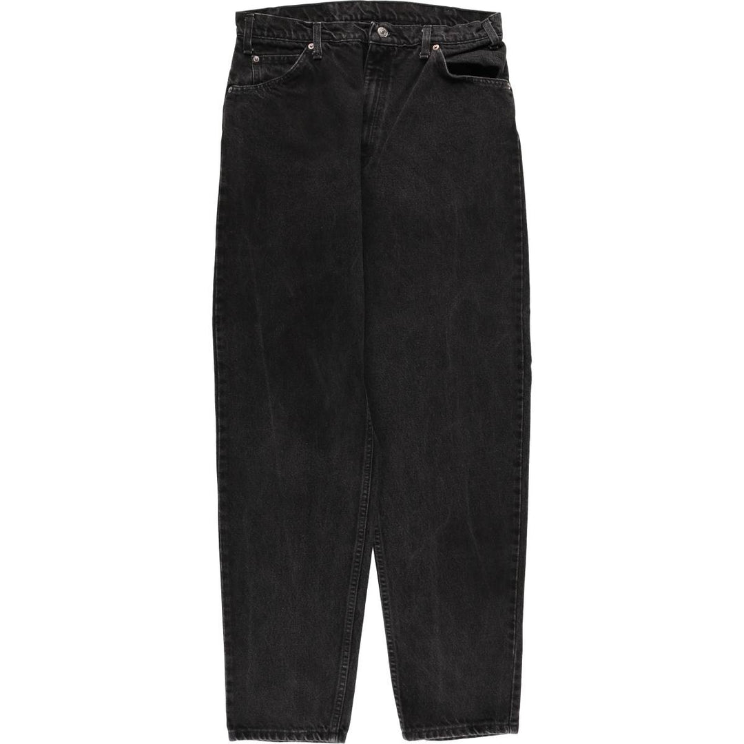 90'S Levi's 40550-4159 Orange Tab Black Denim Tapered Denim Pants, Made in USA, Men's Size W32, Vintage cotton black type Vintage Second Hand