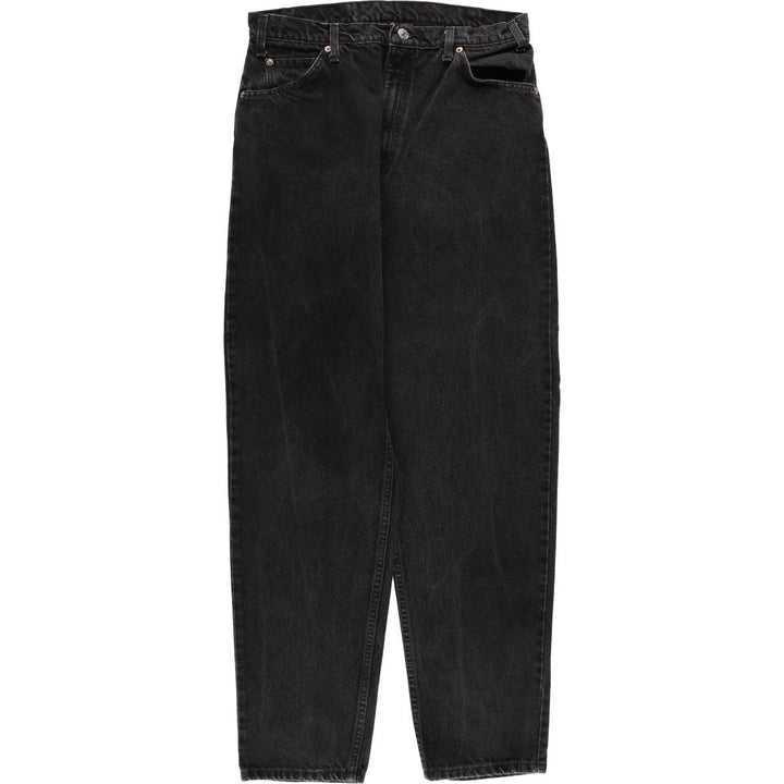 90'S Levi's 40550-4159 Orange Tab Black Denim Tapered Denim Pants, Made in USA, Men's Size W32, Vintage cotton black type Vintage Second Hand