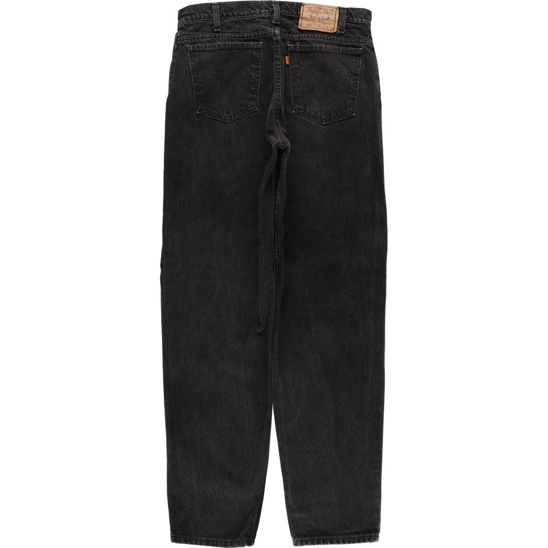 90'S Levi's 40550-4159 Orange Tab Black Denim Tapered Denim Pants, Made in USA, Men's Size W32, Vintage cotton black type Vintage Second Hand