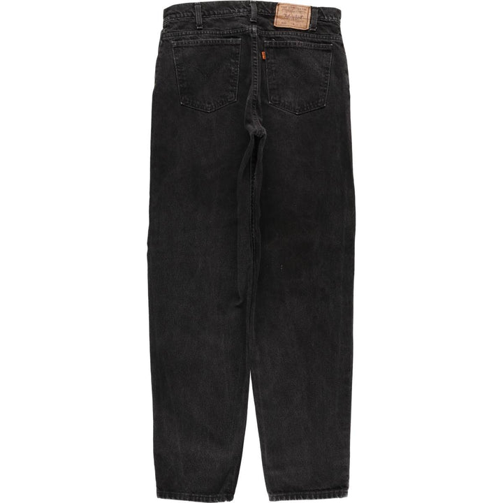 90'S Levi's 40550-4159 Orange Tab Black Denim Tapered Denim Pants, Made in USA, Men's Size W32, Vintage cotton black type Vintage Second Hand
