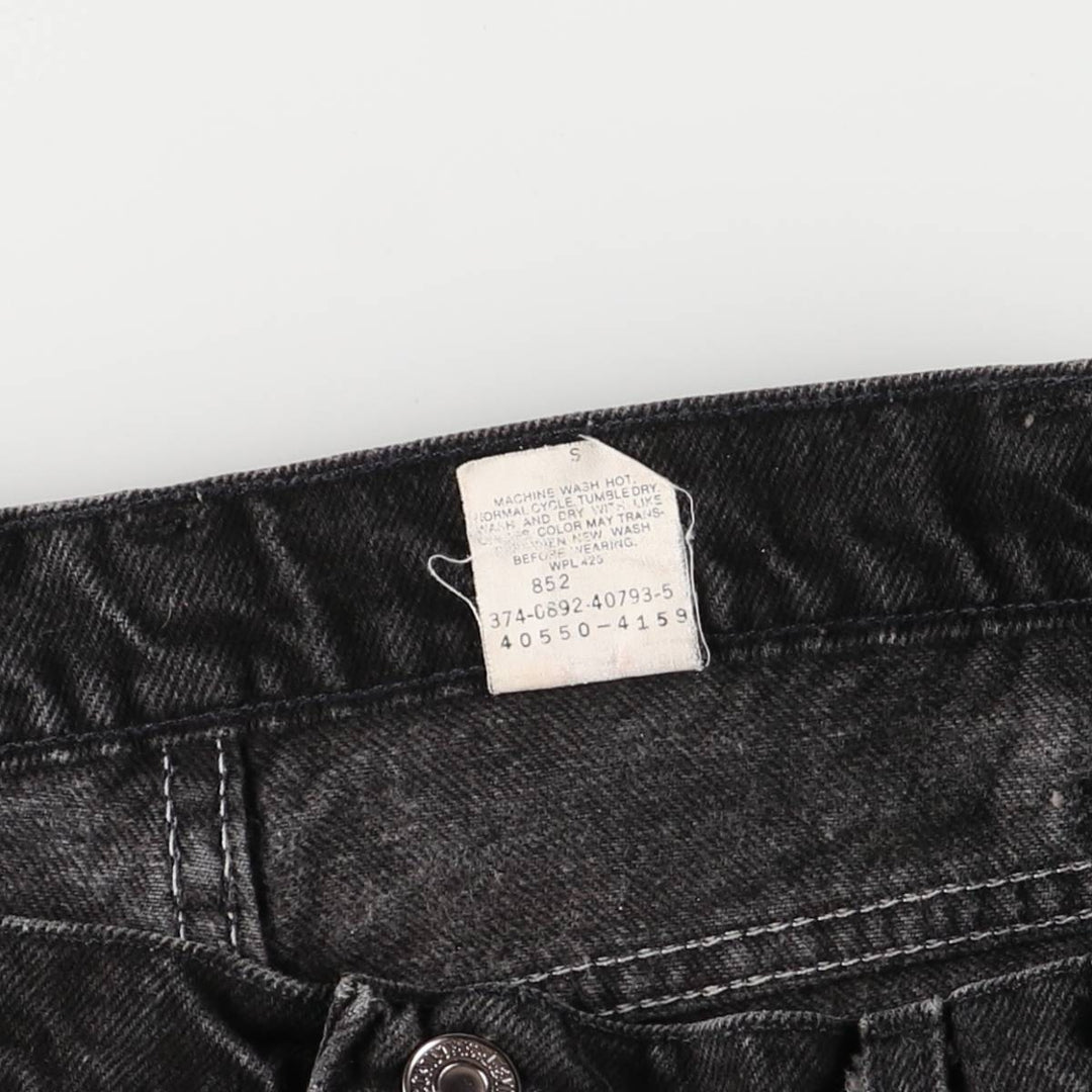 90'S Levi's 40550-4159 Orange Tab Black Denim Tapered Denim Pants, Made in USA, Men's Size W32, Vintage cotton black type Vintage Second Hand