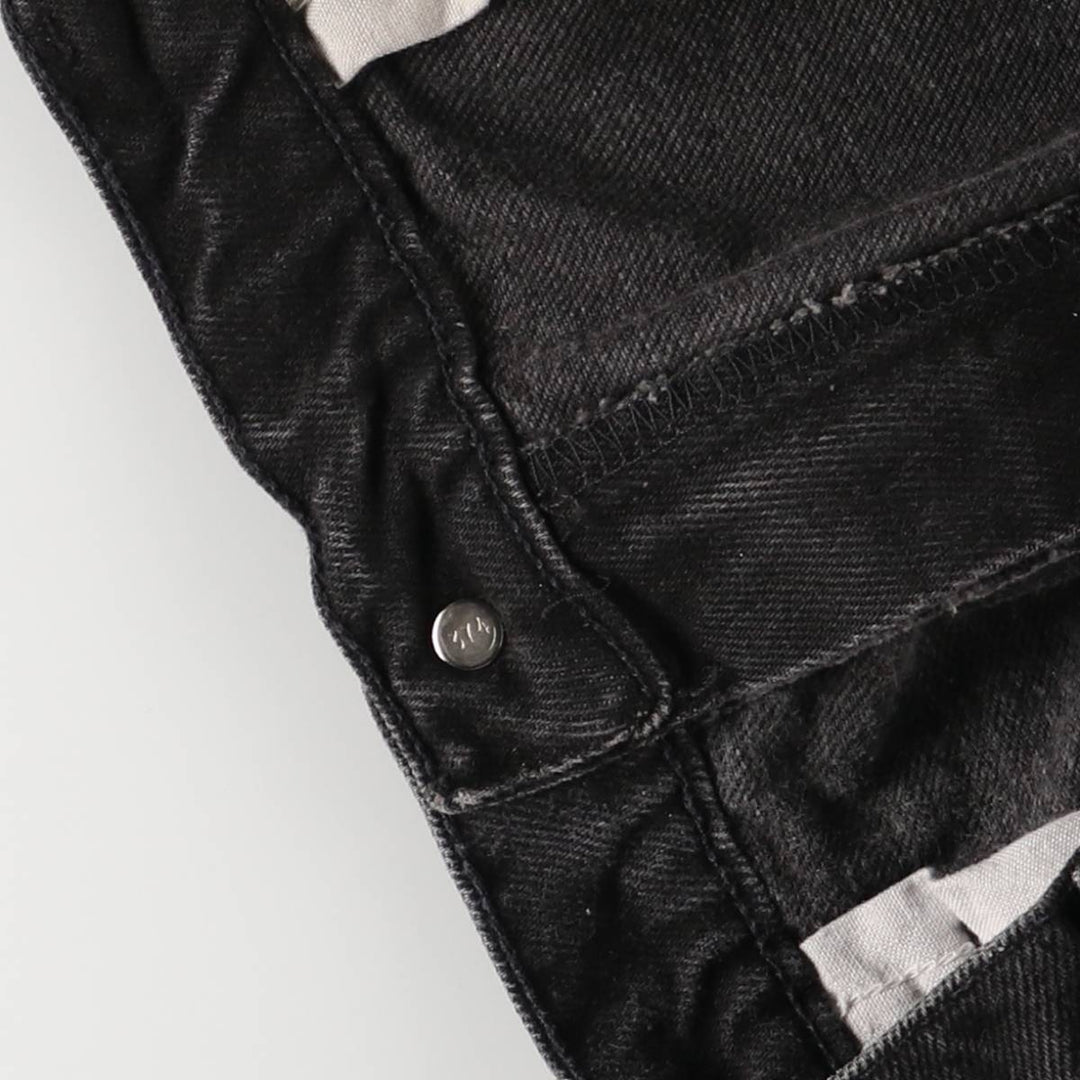 90'S Levi's 40550-4159 Orange Tab Black Denim Tapered Denim Pants, Made in USA, Men's Size W32, Vintage cotton black type Vintage Second Hand