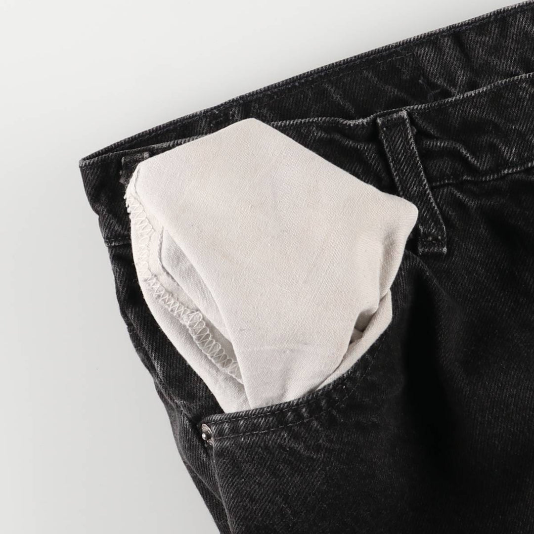90'S Levi's 40550-4159 Orange Tab Black Denim Tapered Denim Pants, Made in USA, Men's Size W32, Vintage cotton black type Vintage Second Hand