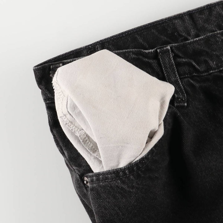 90'S Levi's 40550-4159 Orange Tab Black Denim Tapered Denim Pants, Made in USA, Men's Size W32, Vintage cotton black type Vintage Second Hand