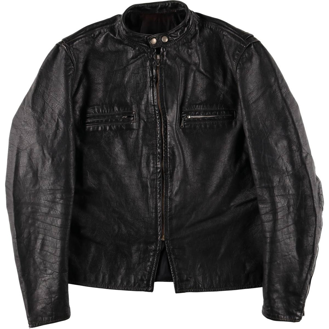 Vintage 70s-80'S Harley-Davidson AMF Single Rider Jacket, Men's Size L genuine leather black type Vintage Second Hand