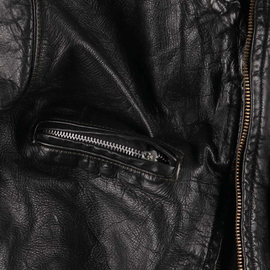 Vintage 70s-80'S Harley-Davidson AMF Single Rider Jacket, Men's Size L genuine leather black type Vintage Second Hand