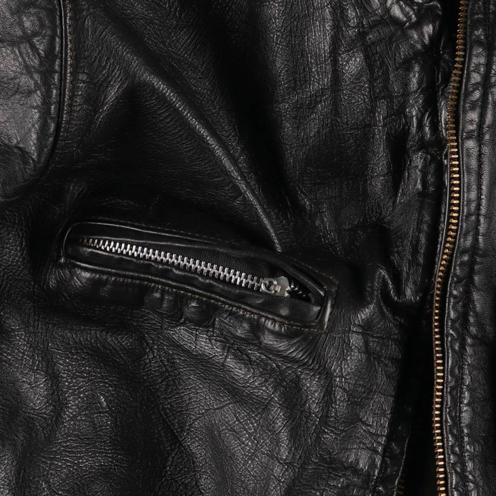 Vintage 70s-80'S Harley-Davidson AMF Single Rider Jacket, Men's Size L genuine leather black type Vintage Second Hand