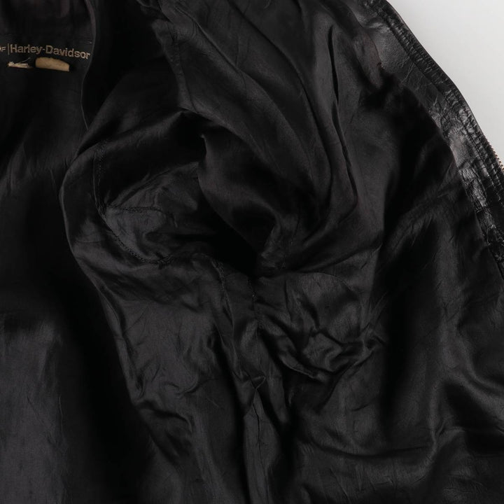 Vintage 70s-80'S Harley-Davidson AMF Single Rider Jacket, Men's Size L genuine leather black type Vintage Second Hand