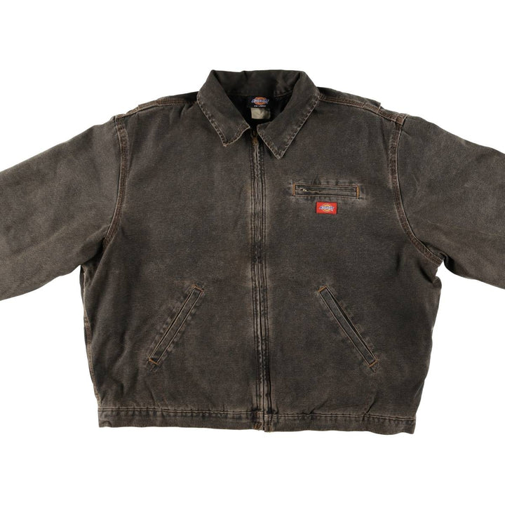 1990'S Dickies Detroit Jacket-style Padded Duck Work Jacket, Men's, Size XXL, Vintage unclear black type Vintage Second Hand