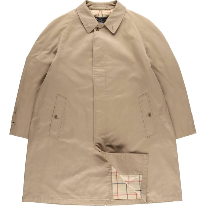 Burberry's Balmacaan Coat, Made in England, Men's XL Size Terylene Beige type Vintage Second Hand