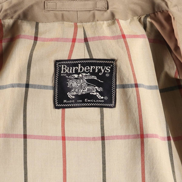 Burberry's Balmacaan Coat, Made in England, Men's XL Size Terylene Beige type Vintage Second Hand