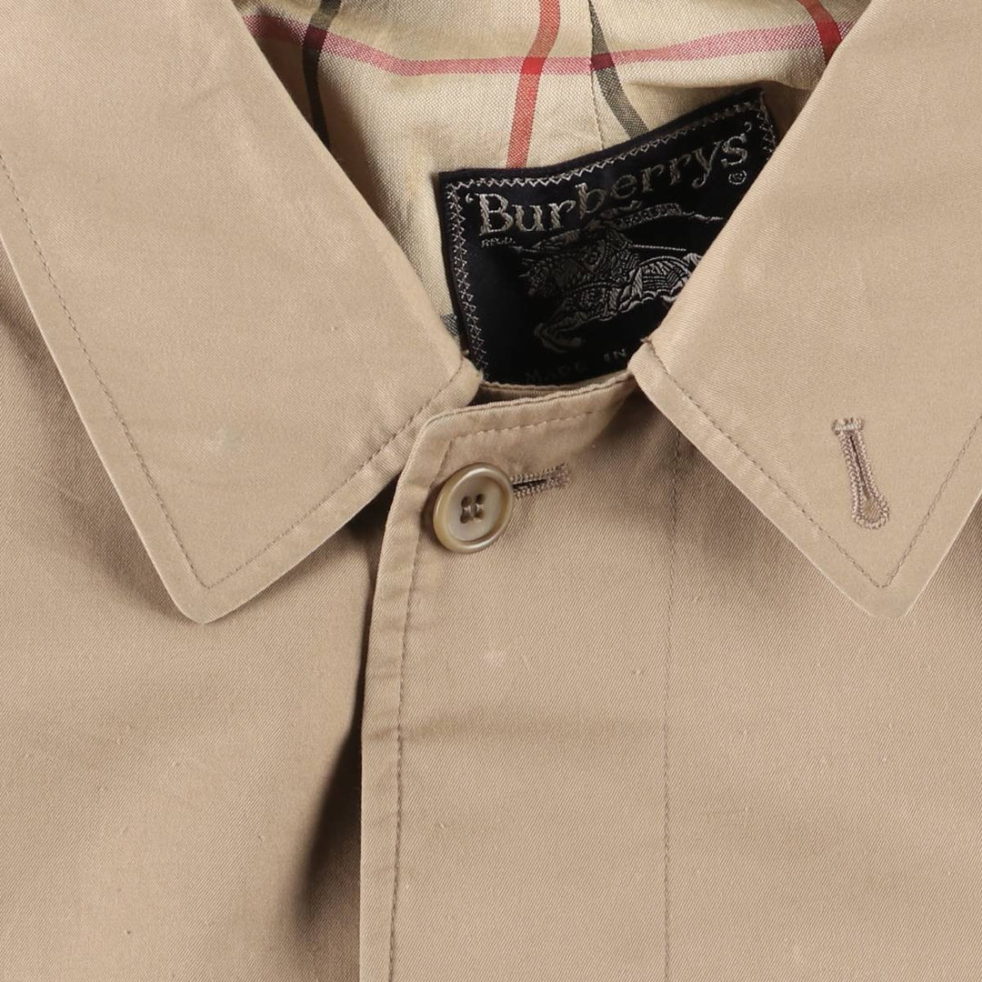 Burberry's Balmacaan Coat, Made in England, Men's XL Size Terylene Beige type Vintage Second Hand