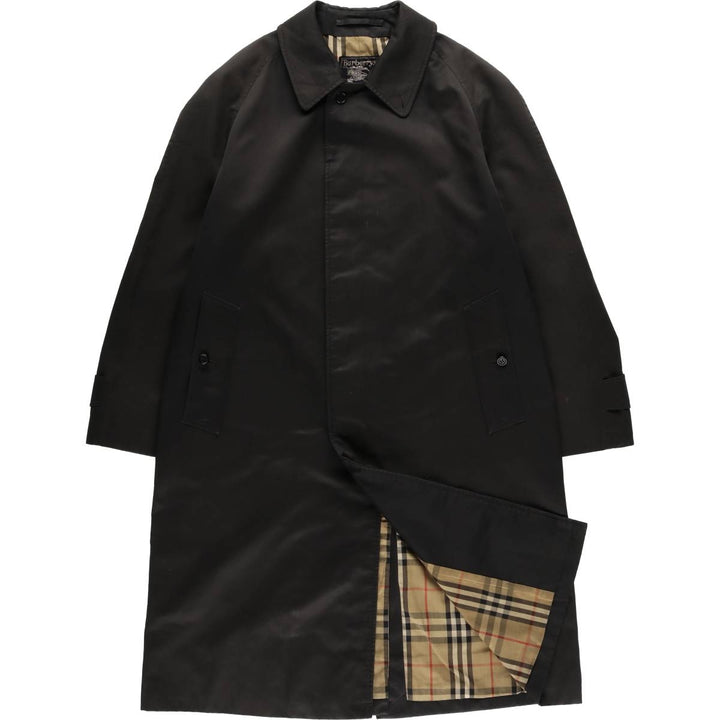 Burberry's Balmacaan Coat, Made in England, Men's Size L polyester black type Vintage Second Hand