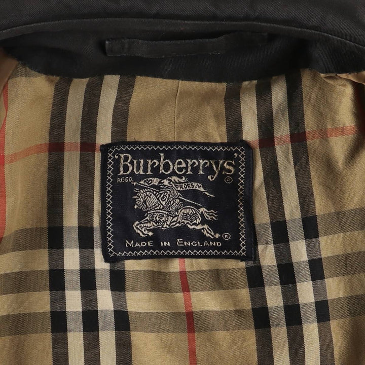 Burberry's Balmacaan Coat, Made in England, Men's Size L polyester black type Vintage Second Hand