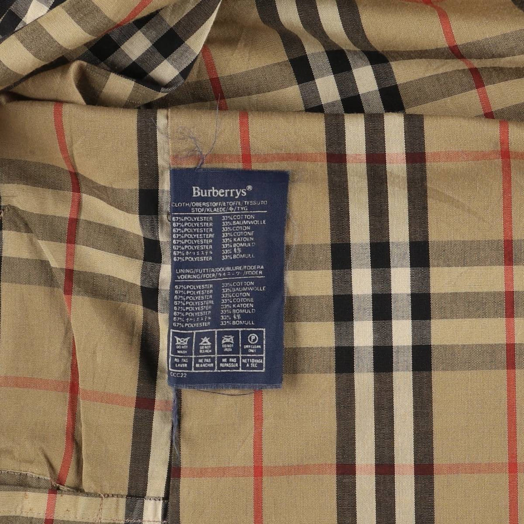 Burberry's Balmacaan Coat, Made in England, Men's Size L polyester black type Vintage Second Hand