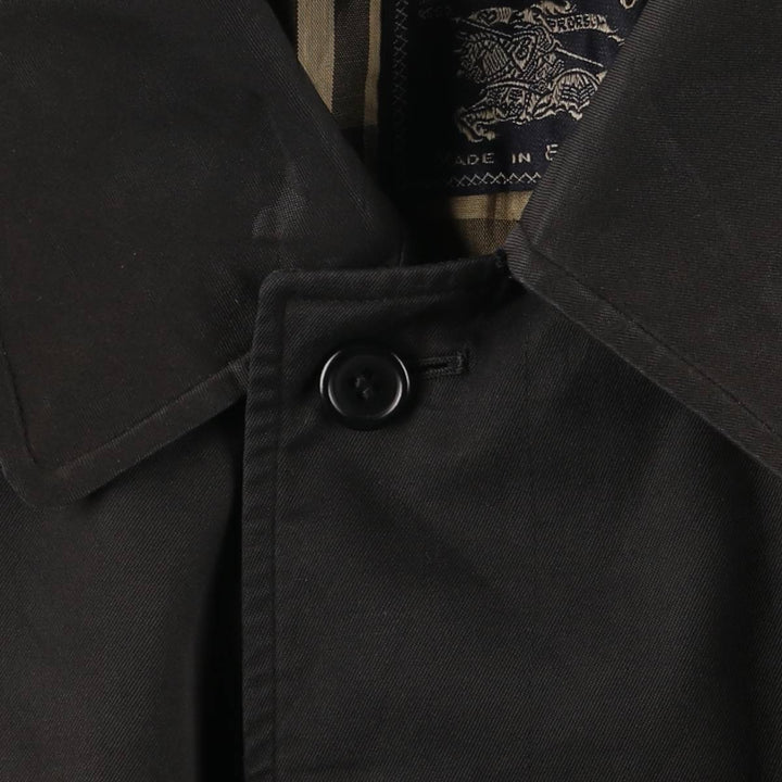 Burberry's Balmacaan Coat, Made in England, Men's Size L polyester black type Vintage Second Hand
