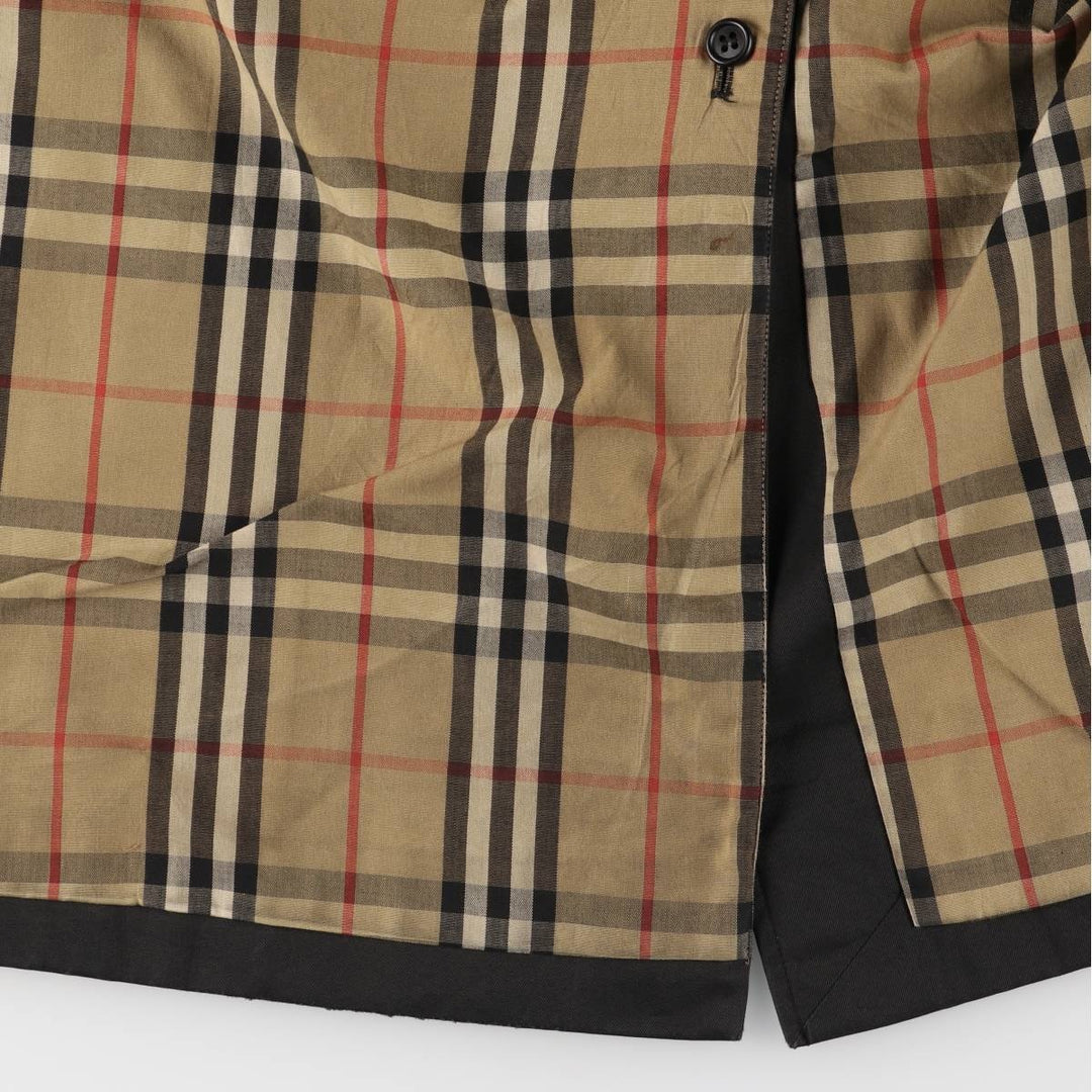 Burberry's Balmacaan Coat, Made in England, Men's Size L polyester black type Vintage Second Hand