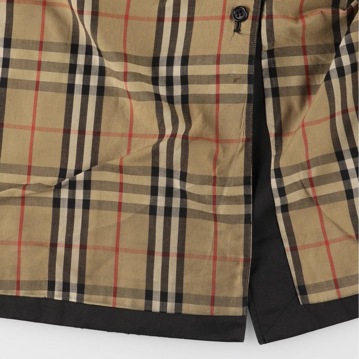 Burberry's Balmacaan Coat, Made in England, Men's Size L polyester black type Vintage Second Hand
