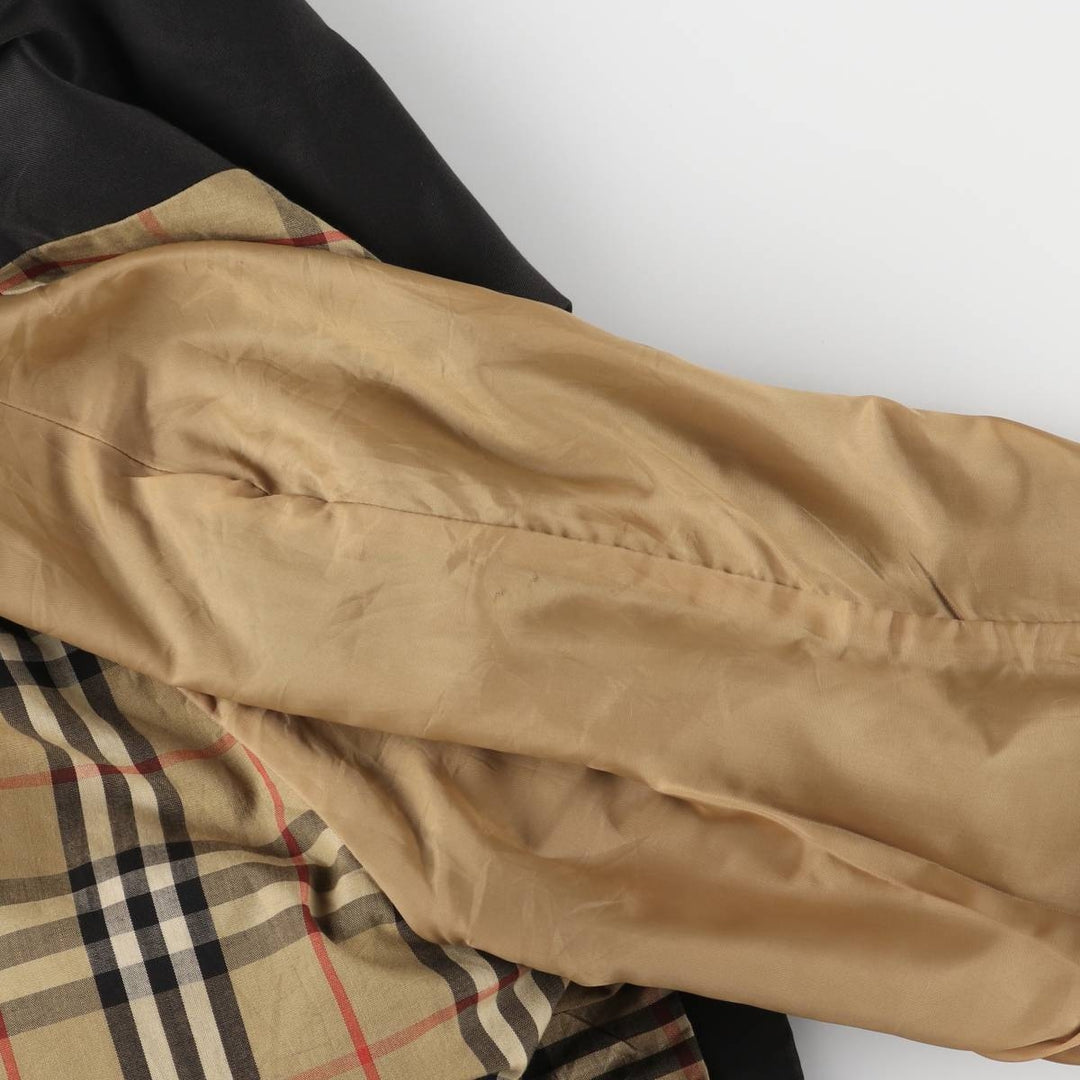Burberry's Balmacaan Coat, Made in England, Men's Size L polyester black type Vintage Second Hand