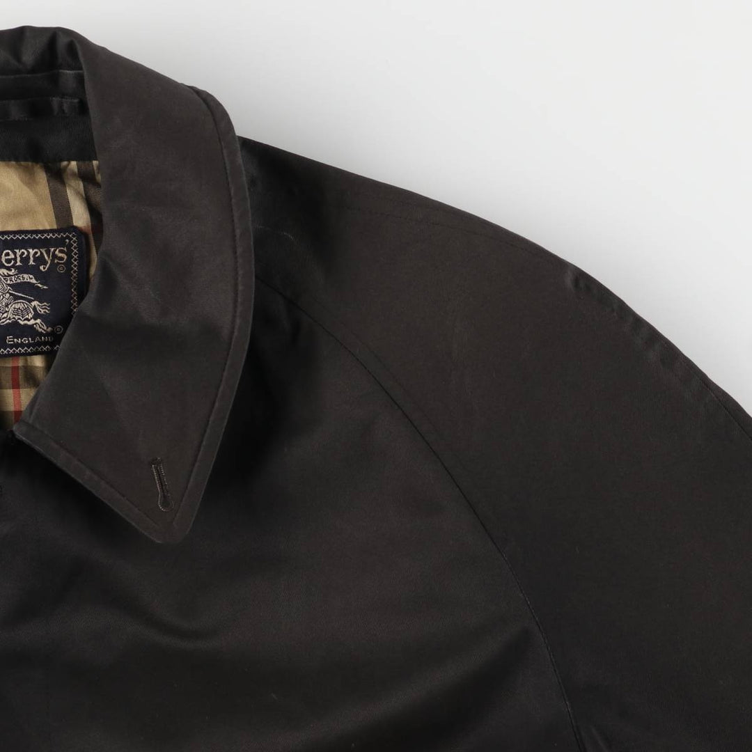 Burberry's Balmacaan Coat, Made in England, Men's Size L polyester black type Vintage Second Hand