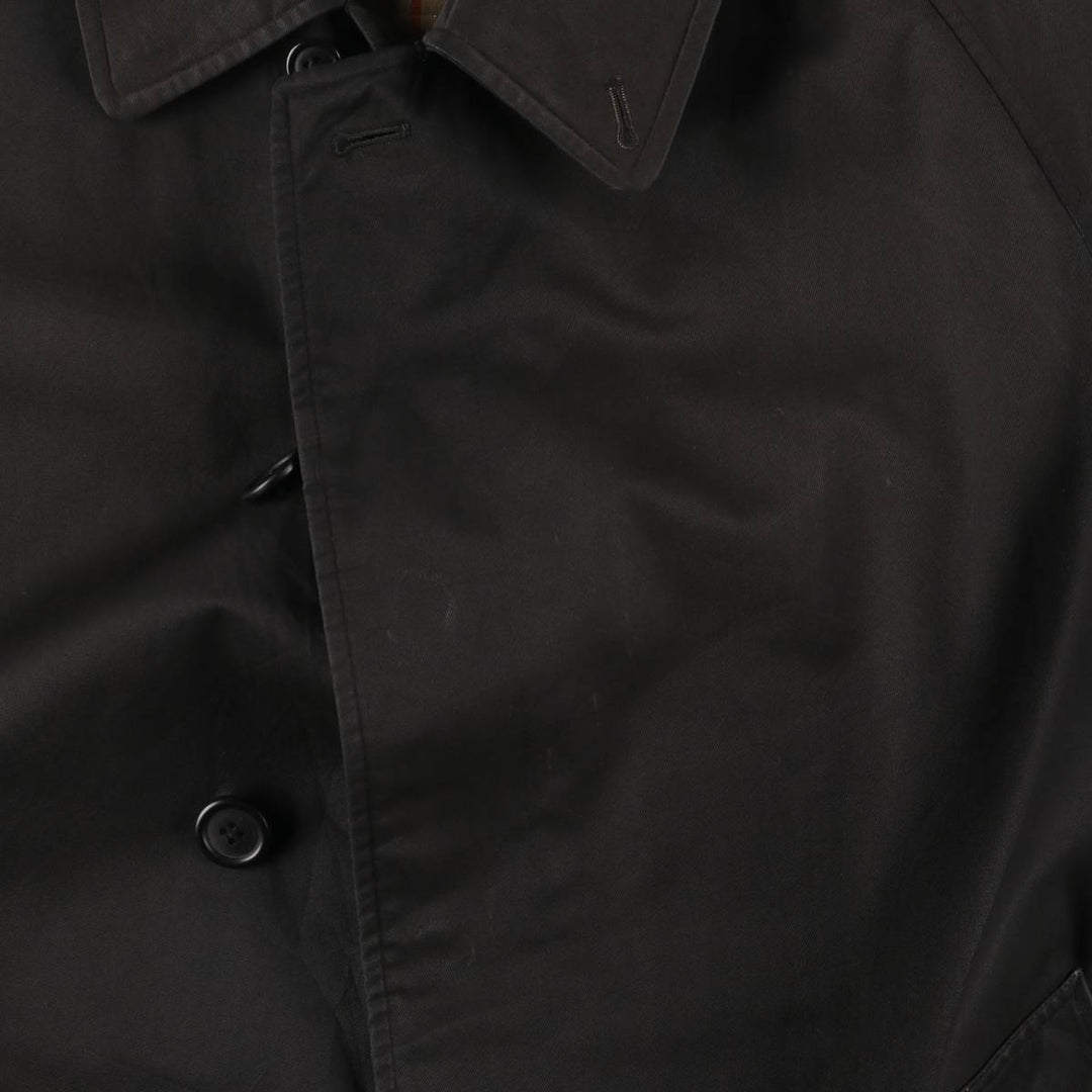 Burberry's Balmacaan Coat, Made in England, Men's Size L polyester black type Vintage Second Hand