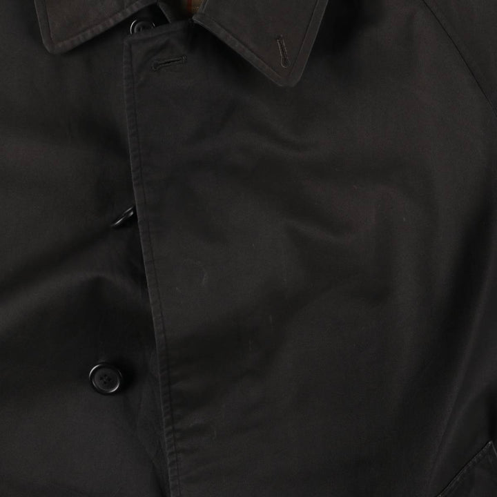 Burberry's Balmacaan Coat, Made in England, Men's Size L polyester black type Vintage Second Hand