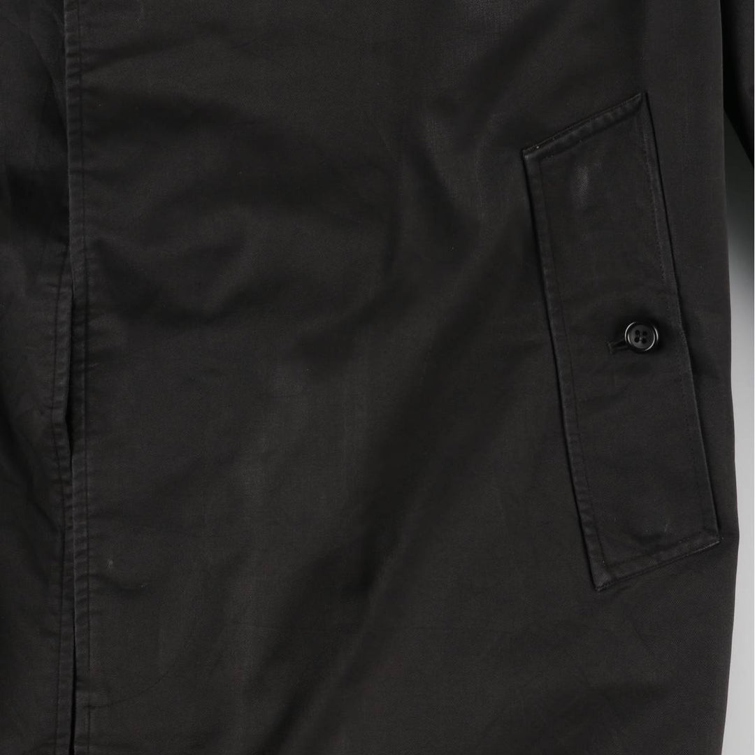 Burberry's Balmacaan Coat, Made in England, Men's Size L polyester black type Vintage Second Hand