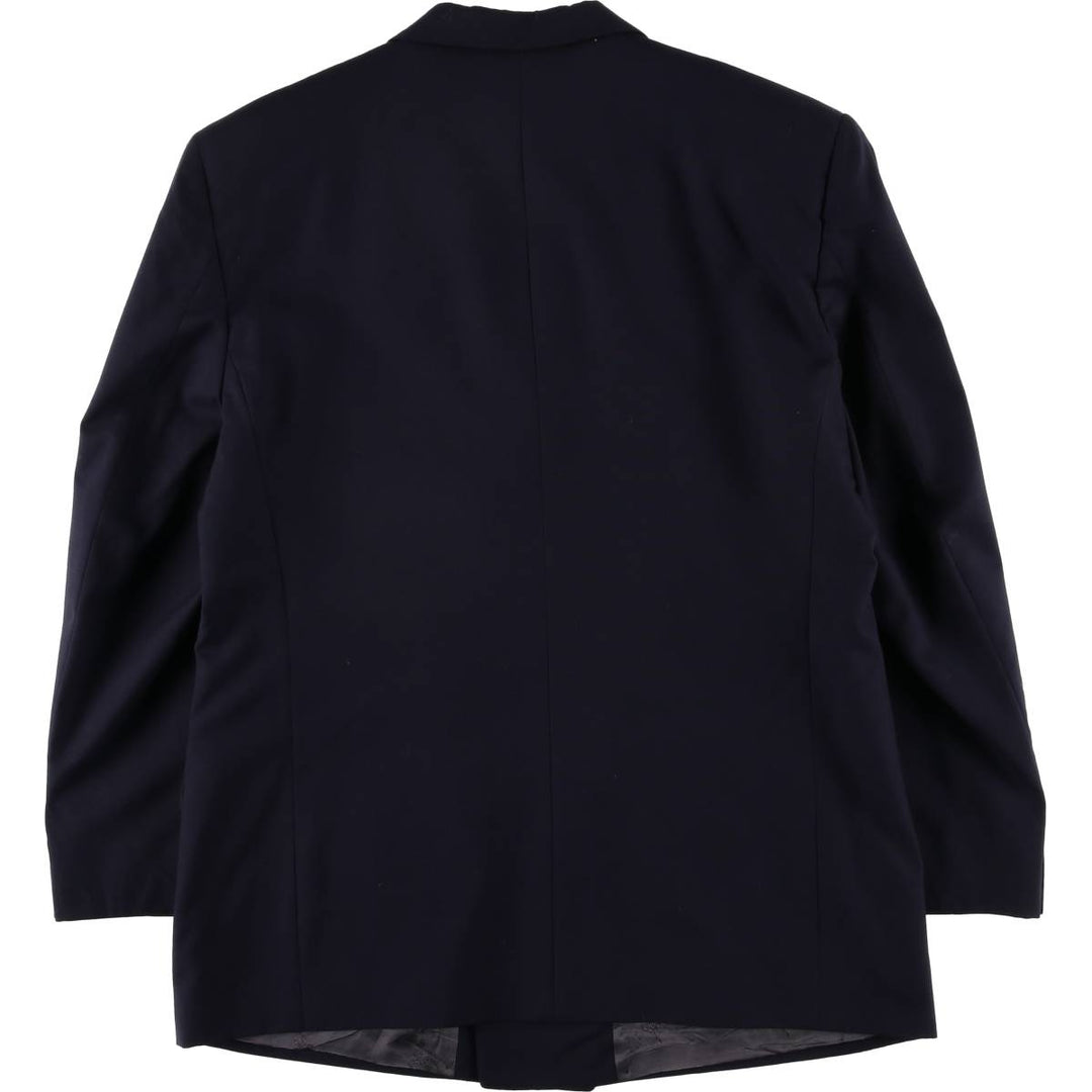 Burberry's peak lapel double-breasted wool tailored jacket, size L wool navy blue type Vintage Second Hand