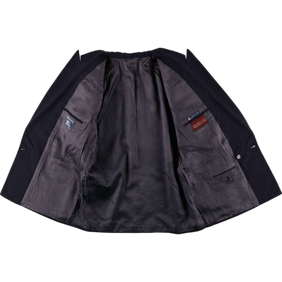 Burberry's peak lapel double-breasted wool tailored jacket, size L wool navy blue type Vintage Second Hand