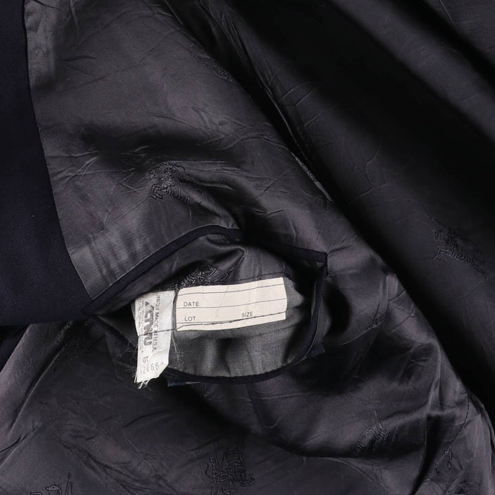 Burberry's peak lapel double-breasted wool tailored jacket, size L wool navy blue type Vintage Second Hand