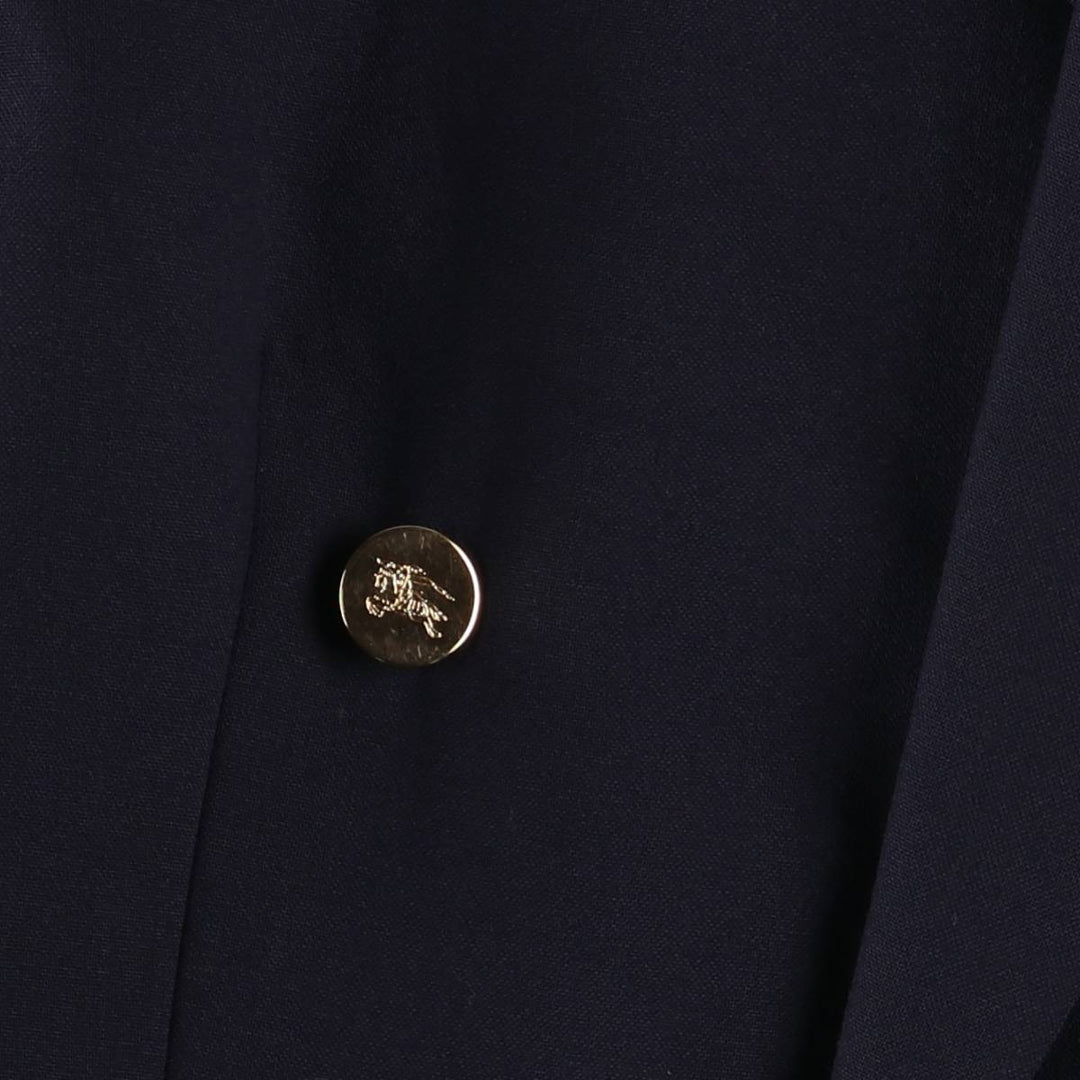 Burberry's peak lapel double-breasted wool tailored jacket, size L wool navy blue type Vintage Second Hand