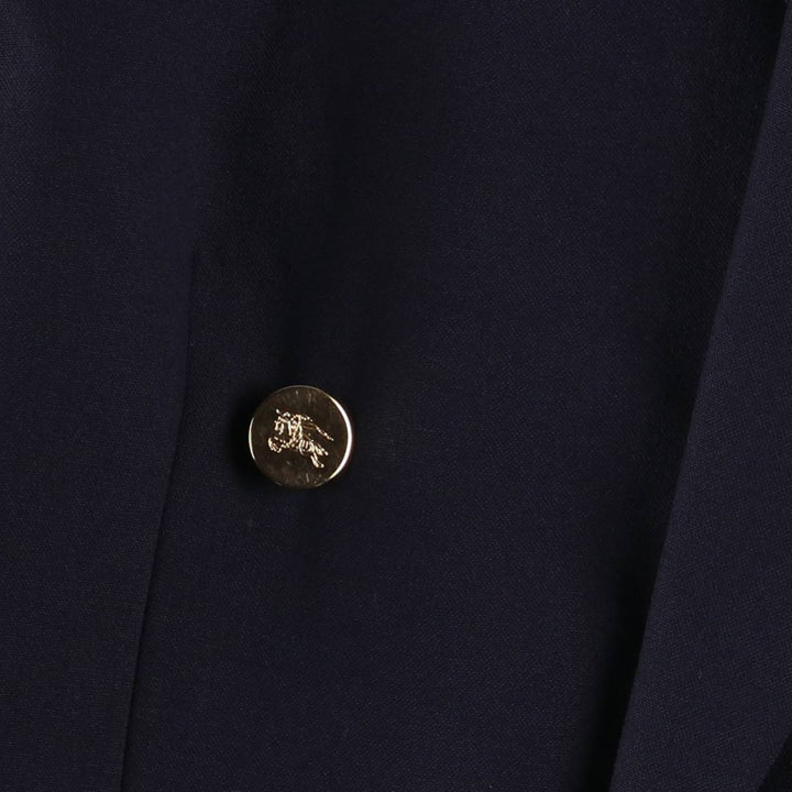 Burberry's peak lapel double-breasted wool tailored jacket, size L wool navy blue type Vintage Second Hand