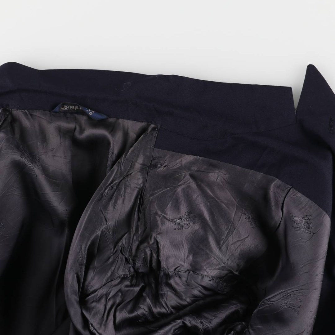 Burberry's peak lapel double-breasted wool tailored jacket, size L wool navy blue type Vintage Second Hand