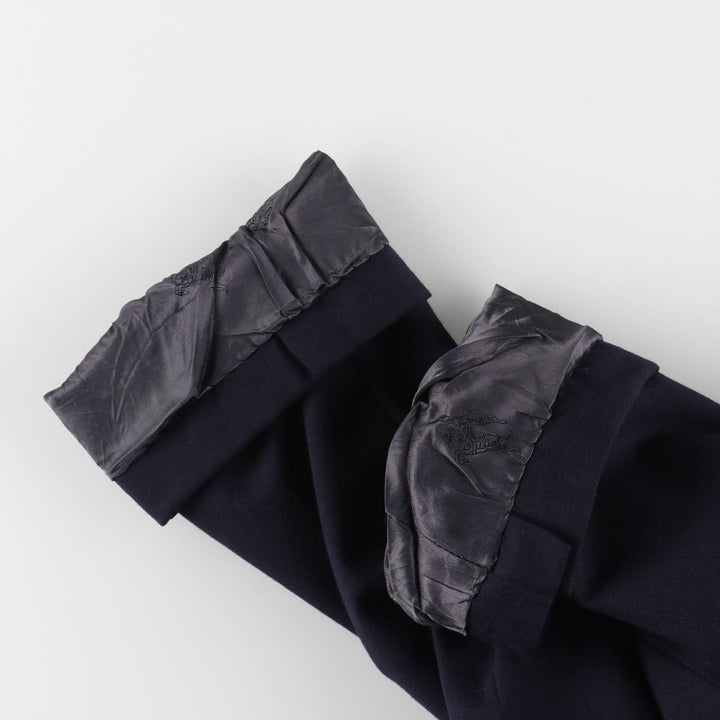 Burberry's peak lapel double-breasted wool tailored jacket, size L wool navy blue type Vintage Second Hand