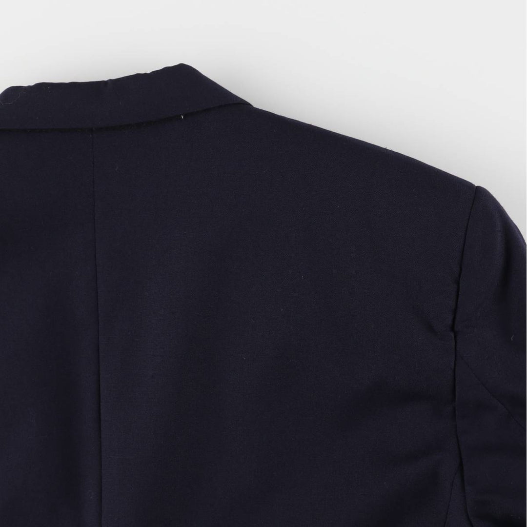 Burberry's peak lapel double-breasted wool tailored jacket, size L wool navy blue type Vintage Second Hand