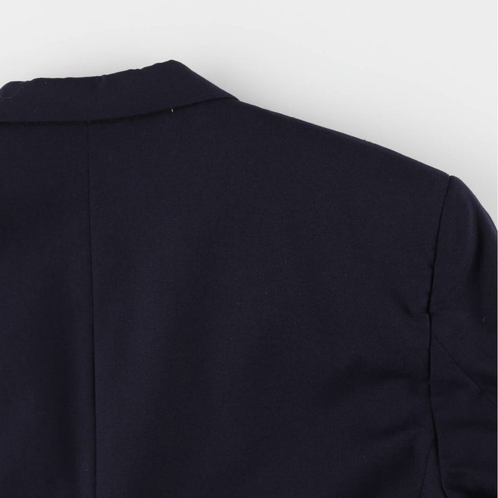 Burberry's peak lapel double-breasted wool tailored jacket, size L wool navy blue type Vintage Second Hand
