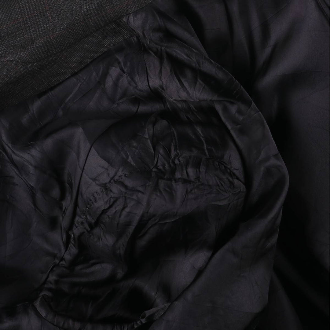 Burberry's Glen Plaid Wool Tailored Jacket, Made in USA, Men's Size L wool gray type Vintage Second Hand