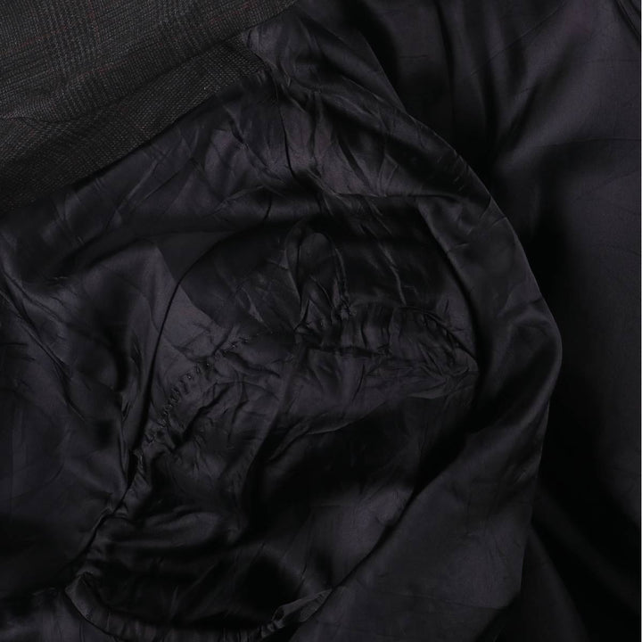 Burberry's Glen Plaid Wool Tailored Jacket, Made in USA, Men's Size L wool gray type Vintage Second Hand